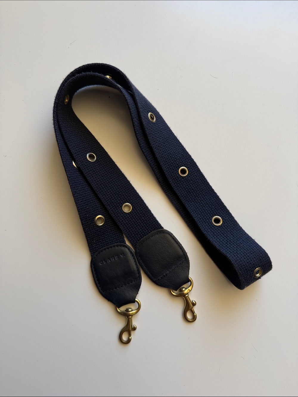 Clare V Navy Canvas Bag Strap